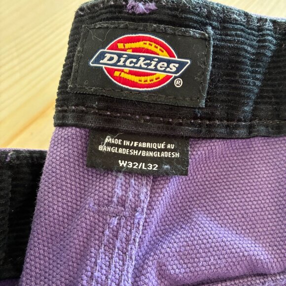 DICKIES W32/L32 Purple Double Front Duck Utility Pants - Canvas Carpenter Jeans - Picture 5 of 8